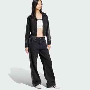 ADIDAS Adicolor Denim 3-Stripes Track Pants in Black - Size 28 / 32